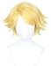 Linfairy Short Straight Blonde Cosplay Wig Halloween Costume Wig for Men sung