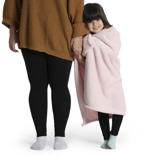 Image of Delta Children Personalized Sherpa Throw Blanket for Kids, Pink Cat