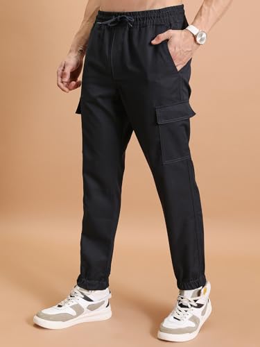 Image of Highlander Men's Cargo Jogger Trousers| Utility Pockets | Trouser for Men | Men Trousers