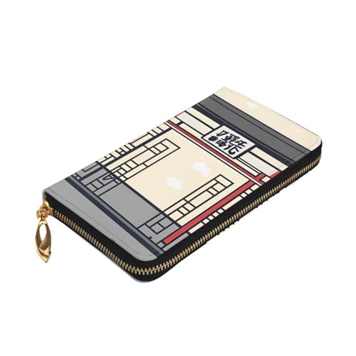 Taekwondo Martial Arts Picture Leather Long Clutch Wallet for Fashionable Girls and Women - Durable, Stylish, and Functional, Black, One Size3