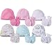 Onesies Brand Baby Girls' 12-Piece Cap and Mitten Set, Cats, 0-6 Months