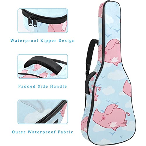 Housse de transport rembourrée pour guitare Flying Piggy avec ailes en tissu Oxford imperméable avec bandoulière… - Les Beatles, Paul McCartney, John Lennon, RIngo Starr, George Harrison Housse de transport rembourrée pour guitare Flying Piggy avec ailes en tissu Oxford imperméable avec bandoulière… – Image 5