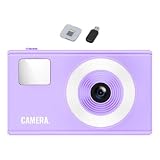 Fotocamera digitale portatile vintage con scheda di memoria da 32 GB, viola