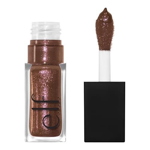 e.l.f. Glow Reviver Lip Oil Glimmer, Nourishing Tinted Lip Oil For A High-Shine Finish, Infused With Jojoba oil, Vegan & Cruelty-Free, Chocoluxe e.l.f. Glow Reviver Lip Oil Glimmer, Nourishing Tinted Lip Oil For A High-Shine Finish, Infused With Jojoba oil, Vegan & Cruelty-Free, Chocoluxe