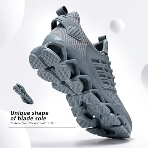 Image of Mens Slip on Walking Running Shoes Blade Tennis Casual Fashion Sneakers Comfort Non Slip Work Sport Athletic Trainer