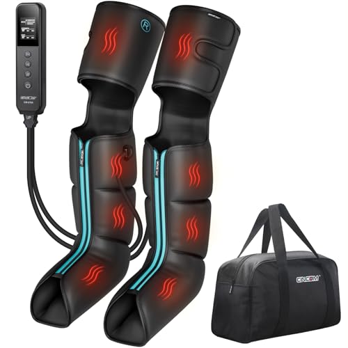 Image of CINCOM Leg Massager with Heat and Compression, Air Compression Boots for Leg Calf & Foot Recovery, Edema Relief