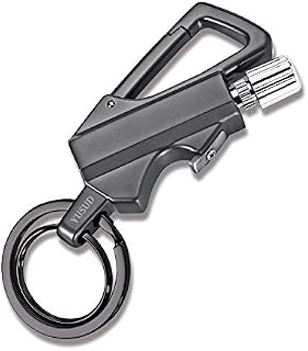 YUSUD Keychain Multitool with Flint Metal Matchstick Fire Starter and Bottle Opener, Great