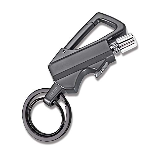 YUSUD Keychain Multitool with Flint Metal Matchstick Fire Starter and Bottle Opener, Great