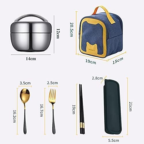 Frasco De Comida con Aislamiento Al Vacío, Termos para Comida Caliente, Acero Inoxidable, Sin Bpa, para Niños, Almuerzo Escolar, Adultos, Llevar El Almuerzo Al Trabajo, Tres Capas, Two Layers