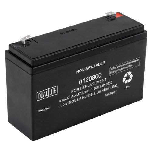 Dual-Lite 0120800 Approved 6-volt 10-12Ah 5.5-Amp for 90-Minute New SLA Battery