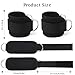 Eastrise Ankle Straps for Cable Machines, Gym Cuffs with Double D-Ring, Weight Lifting Leg Workout Attachment, Kickback Ankle Straps (Black)