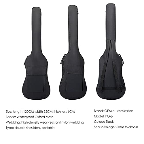 Bolsa de Bajo EléCtrico Bolsa de Concierto Mochila Estuche Blando Acolchado 5 Mm Acolchado Ligero