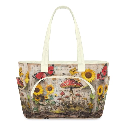 Sac fourre-tout matelassé une harmonie de musique et de fleurs