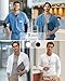 Velvelhall 3 Pack Men's Long Sleeve Underscrub Nurse V Neck Scrub Undershirts Fitted Base Layer Tees for Medical Uniforms(White, Light Heather Gray, Black,Small)