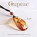 Guptue Natural amber pendant The teardrop baltic Amber beautiful petal shape different flower pendant for women