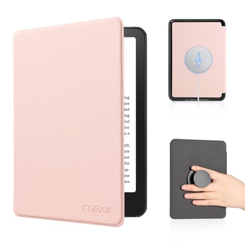 Image of CoBak 6 inch Magnetic Case, not for iPad (A073008) | Compatible with PopSockets /UGREEN /Anker Magnetic Grip and Stand, Auto Sleep and Wake, Pink