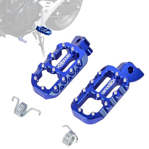 Image of JFG RACING Dirt Bike Foot Pegs,Forged 6063 Aluminum CNC Rest Pedal Footpegs for YZ65 18-26 /YZ85 02-26 /YZ125 97-26 /YZ250 98-26 /YZ250F 01-22 /WR250F 01-24 /YZ450F 03-22 /WR450F 03-26 /YZ125X YZ250X-Blue