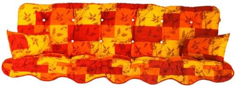 Polsterauflage Für Hollywoodschaukel - Bequem Blau-gelb Gestreift