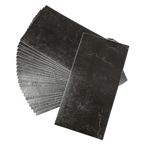 Sol en vinyle pour cuisine et salon dalles autocollantes noir