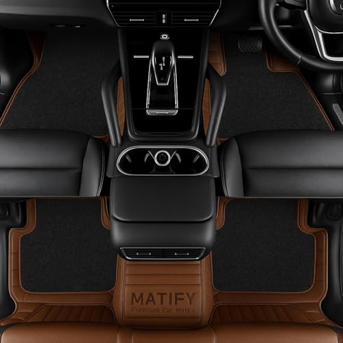 Image of 9D Car Floor Mat for Nissan Tekton 2026 | Black with Brown