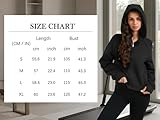 Oyamiki Cropped Hoodies for Women Pullover Sweatshirt Fleece Jacket Comfy Lined Hoody Fall Black Zip Up Hoodie with Pockets M - Image 7