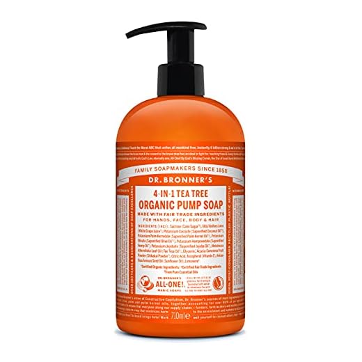 Dr. Bronner's Sugar Soap Flüssigseife Tea Tree 355 ml