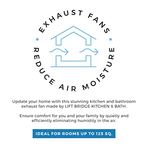 Lift Bridge Kitchen & Bath Decorative Square 110 Cfm Oil Rubbed Bronze Bathroom Ceiling Ventilation & Exhaust Fan With Light And Glass Globe, Quiet 1.5 Sones Bath Fan #TOP4