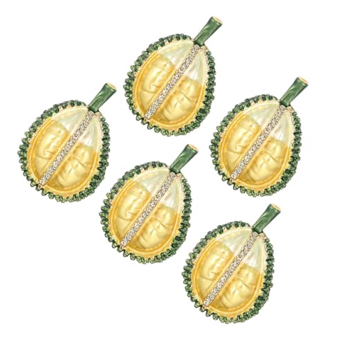 Broche de fruits en alliage avec lot de 5 épingles décoratives pour vêtements