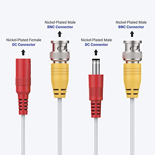 Annke 60Ft All-In-One Video Power Cables, Bnc Extension Surveillance Camera Coaxial Cables For Annke Nca500 True Full Color Night Vision Cctv Security Dvr System Installation #TOP1