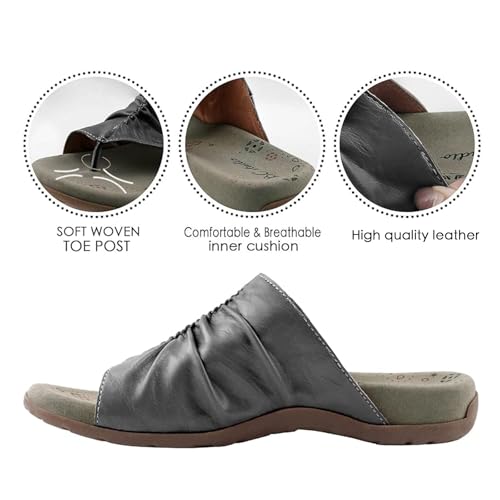 BCSTUDIO Womens Sandals Classic Backless Toe Post Design Comfort Flip Flop with Arch Support3