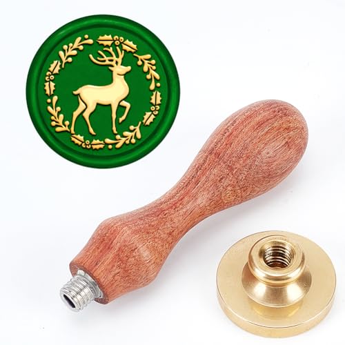 MAYJOYDIY Christmas Reindeer Wax Seal Stamp, 25mm - Image 3