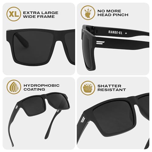 Image of TOROE Super Dark Black Out Polarized Sunglasses Extreme Light Sensitivity Advanced UV Protection C4 Impact Resistant