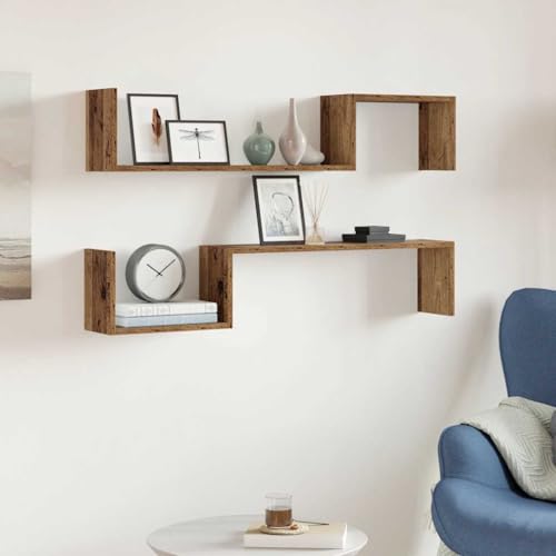 Étagère murale en bois flottante pour rangement et décoration