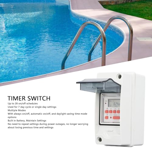 Minuterie numérique 7 jours programmable AC85-265V avec boîtier étanche LCD