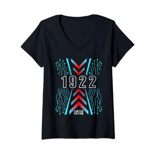 Mujer Cumpleaños 1922 Edición limitada Regalo Usado Gaming Vintage Camiseta Cuello V