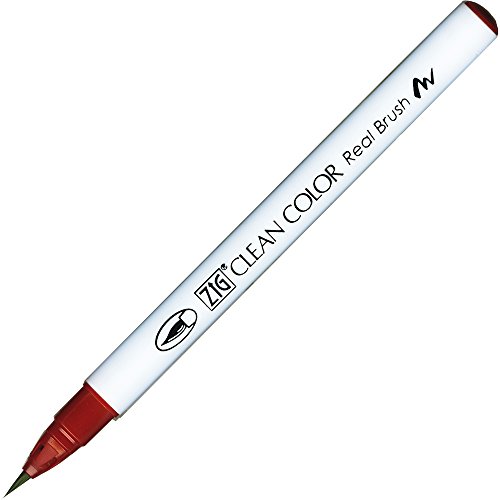 Stylo aquarelle Kuretake Zig Clean Color rouge profond pour sublimer vos carnets et illustrations
