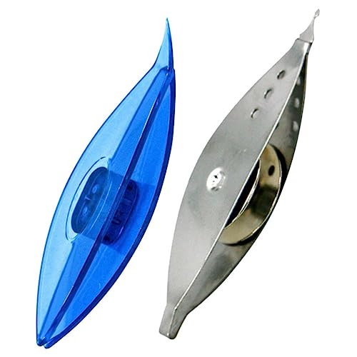OSALADI Tatting Shuttle Set 2pcs for Weaving Craft Scarf Tapestry Knitting Plastic Metal DIY Weaving Tool