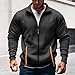 Men'S Fashion Hoodies & Sweatshirts Zip Up Sweatshirts For Men Lightweight Tactical Jacket Big And Tall Pullover Mock Neck Long Sleeve Fall Winter Tops Dark Gray XXL
