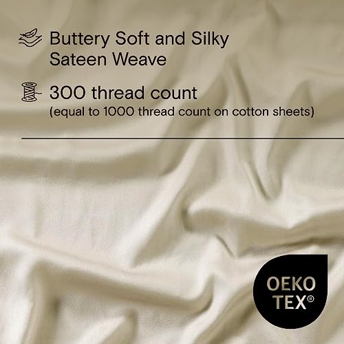 Sijo AiryWeight Tencel Sheet Set, 100% Lyocell Derived from Eucalyptus, Buttery Soft, Architectural Digest 2022 Best Cooling Sheets Winner - 3pc - 1 Pillowcase 1 Fitted 1 Top (Fog, Twin XL)