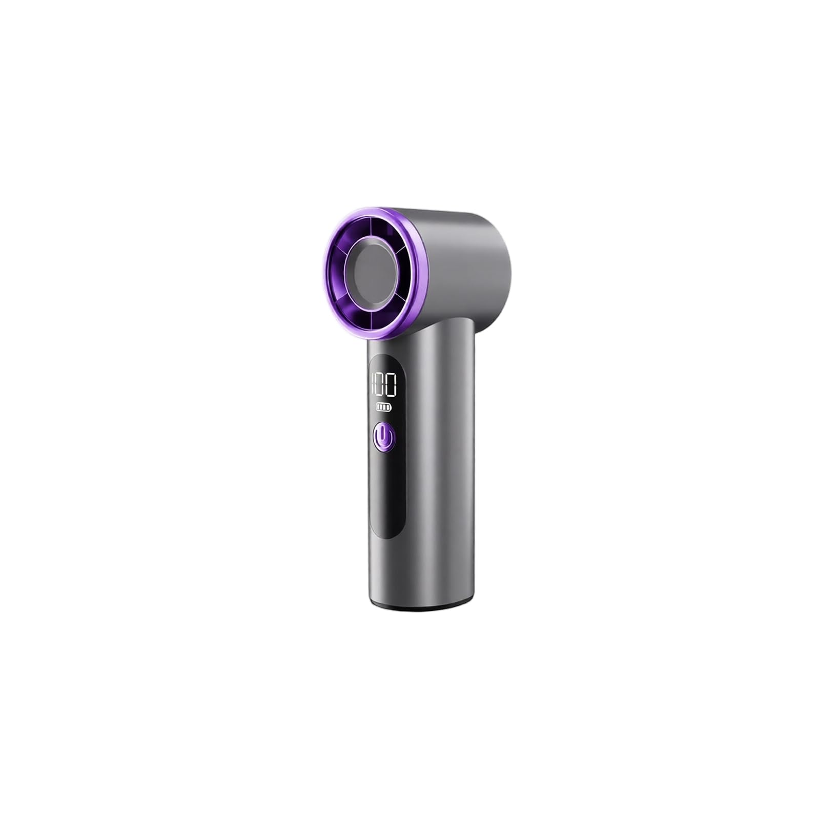Mini Turbo Handheld Fan, 4000Mah Usb-C Rechargeable Fan With 100-Speed Display, Compact Cooler For Travel, Study & Outdoor Use,Black