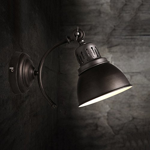 Feux muraux avec socket E27 en fer forgé au design rétro pour villa et garage
