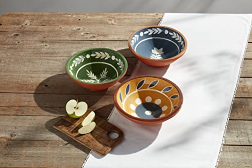 Mud Pie Painted Decorative Bowls, Blue, 11" Dia #TOP1