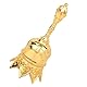 Gosknor Kupferlegierung Handglocke, Super Laute Goldene Handglocke Kleine Lotus-Klingel für Senioren Bettseite Abendessen Meditation Kirche & Hochzeitsgeschenk