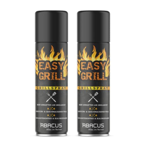 ABACUS Trennspray Grill, Grillspray, Antihaftspray, Antihaft-Trennspray, Grilltrennspray, Grillrostspray, Anti-Haft Grillspray, Grill-Trennspray Trennspray Grill 2X 200 ml (7624)