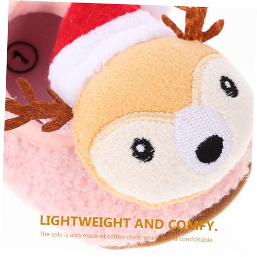 NOLITOY Adorable Baby Prewalker 1 Pair of Cotton Christmas Reindeer Shoes for Winter Warmth4