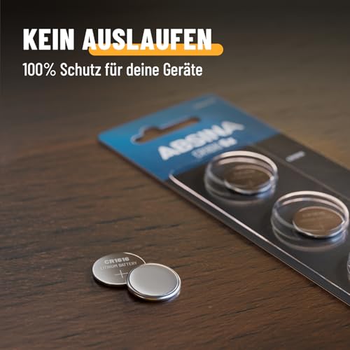 ABSINA 5X CR1616 3V Lithium Knopfzelle - Batterie CR 1616 auslaufsicher & Lange Haltbarkeit - CR1616 Batterie 4