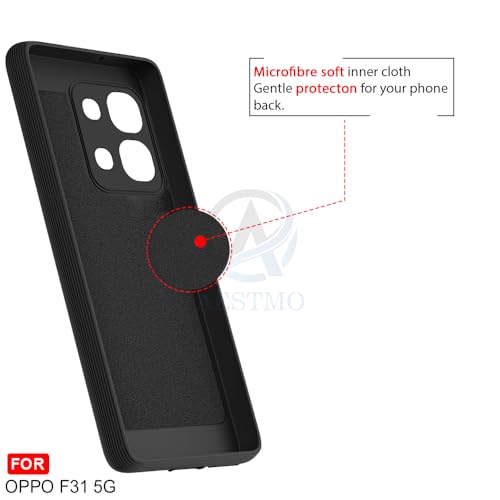 Image of AESTMO Back Cover for Oppo F31 / F33 5G | Stylish | Soft Silicone | Shockproof | Camera Lens Protection Back Cover for Oppo F31 / F33 5G (Black)