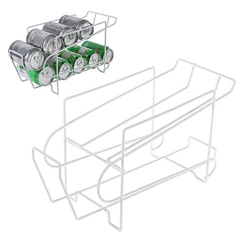 xnbnsj Estante de almacenamiento para latas de cerveza y bebidas, estante de almacenamiento de cocina de doble capa, distribuidor de bebidas Cover