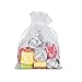 Halulu 100pcs White Sheer Organza Bags 3.5
