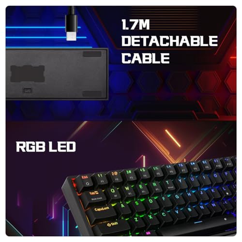 Image of (Refurbished) Cosmic Byte CB-GK-40 Artemis 3 Modes WiFi + Bluetooth + Wired Mechanical Keyboard with Outemu Blue Swappable Switches, Software Support, 1000Hz Polling Rate (Black)